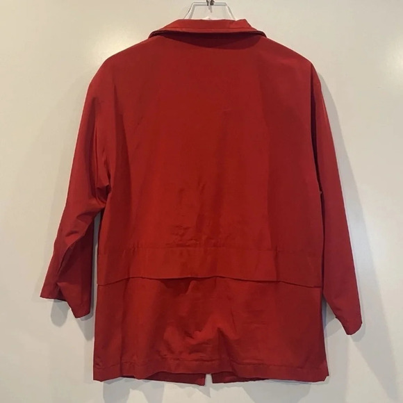 Larry Levine Sport‎ Red Raincoat Jacket Womens Size Small (C) - Picture 2 of 5